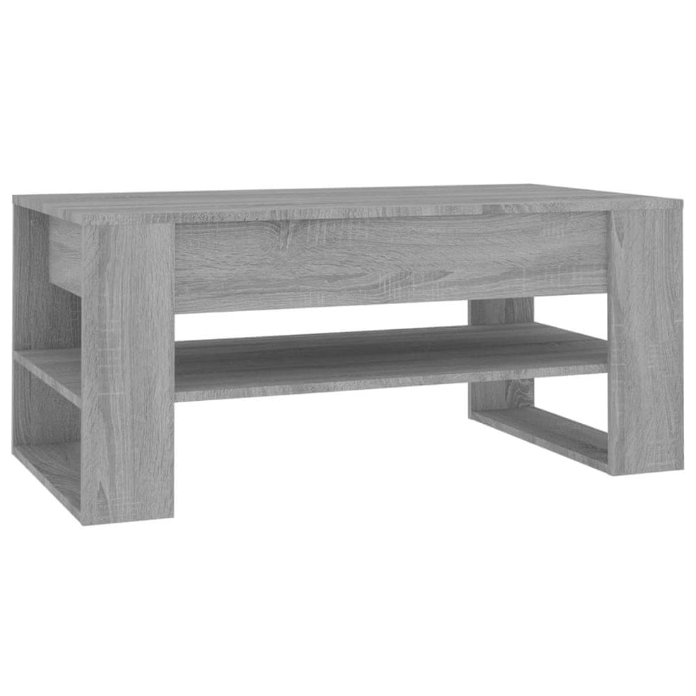 Vidaxl Konferenčný stolík sivý dub sonoma 102x55x45cm spracované drevo